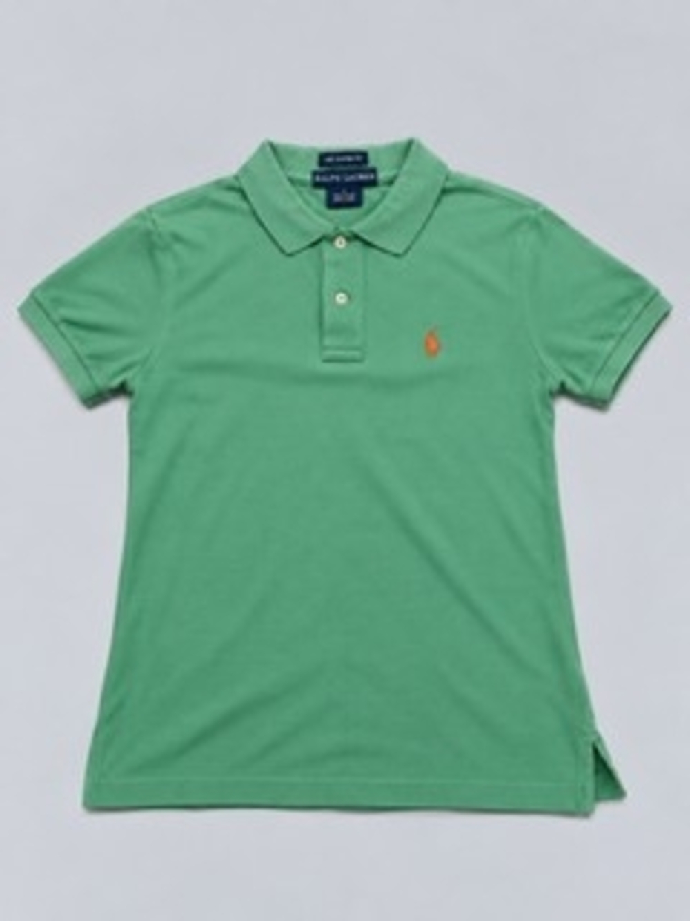 Ralph Lauren Womens Mint Green Polo with Orange Pony